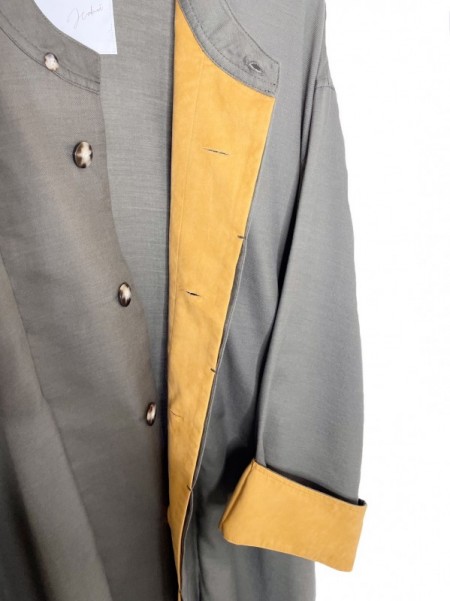 HAKUSI(ハクシ) Half collar shirt coat