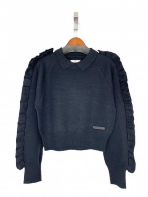 NON TOKYO(ノントーキョー) RUFFLED SLEEVE KNIT