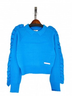 NON TOKYO(ノントーキョー) RUFFLED SLEEVE KNIT