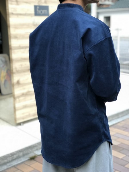 【Décor du tissu】Wide-wale corduroy pullover shirt