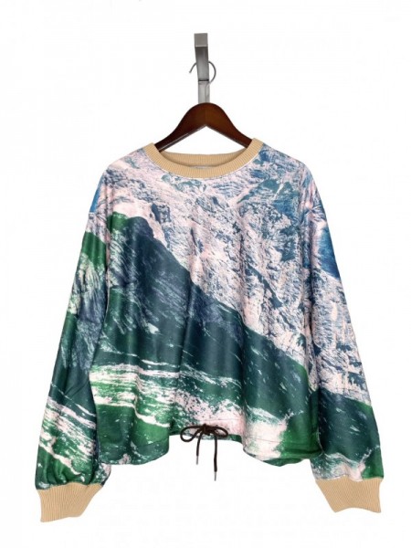 NON TOKYO(ノントーキョー) PRINT FLEECE PULLOVER TOP