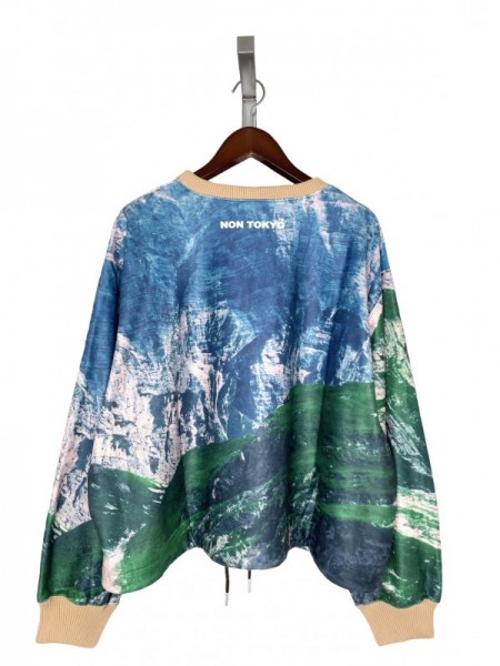 NON TOKYO(ノントーキョー) PRINT FLEECE PULLOVER TOP