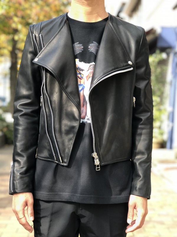 banal chic bizarre】LEATHER RIDERS JACKET | Taking a lesson from 